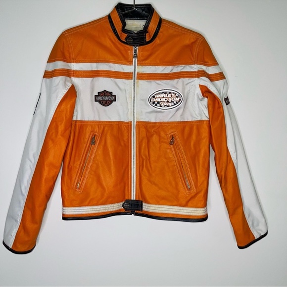 Genuine Leather Motorcycle Jacket-Custom
Made Harley Davidson Style/Dragon Print - Picture 3 of 17